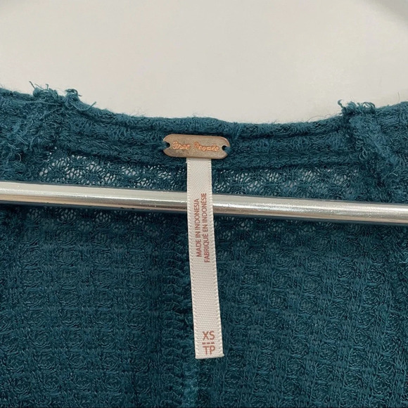 Free People Ventura Thermal Top in Peacock Blue Size XS - Picture 10 of 11